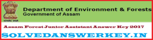 Assam Forest Junior Assistant Answer Key 2017