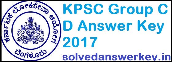 KPSC Group C D Answer Key PDF