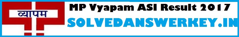MP Vyapam ASI Result 2020