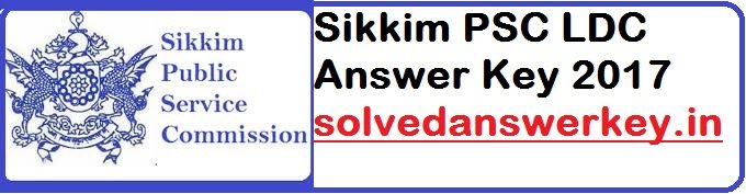 Sikkim PSC LDC Answer Key PDF