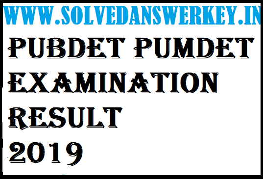 PUBDET PUMDET Examination Result 2019