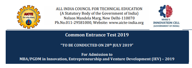 AICTE CET Examination 2019